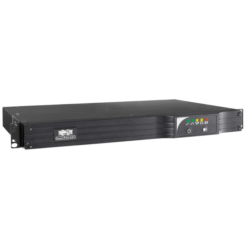 Tripp Lite SMART500RT1U 500VA 300W 120V Line-Interactive UPS - 6 NEMA 5-15R Outlets USB DB9 Network Card Option 1U Rack/Tower UPS Battery Backup