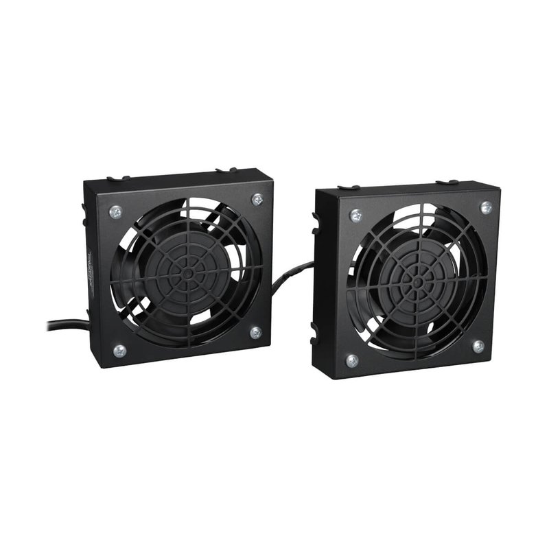 Tripp Lite SRXFANWM SmartRack Wall-Mount Roof Fan Kit - Dual 230V High-Performance Fans 210 CFM 3 ft. (0.91 m) Cord C14 Input Cooling System