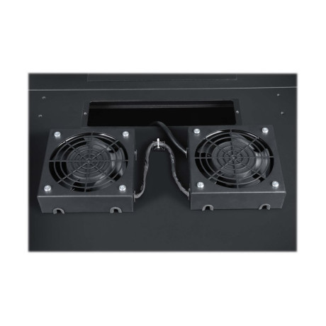 Tripp Lite SRXFANWM SmartRack Wall-Mount Roof Fan Kit - Dual 230V High-Performance Fans 210 CFM 3 ft. (0.91 m) Cord C14 Input Cooling System