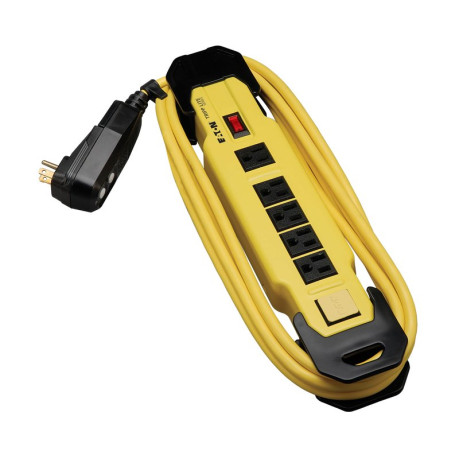 Tripp Lite TLM609GF Power It! 6-Outlet Safety Power Strip 9 ft. (2.74 m) Cord & Clip Hang Holes Safety Covers GFCI Plug Power Strip Cord